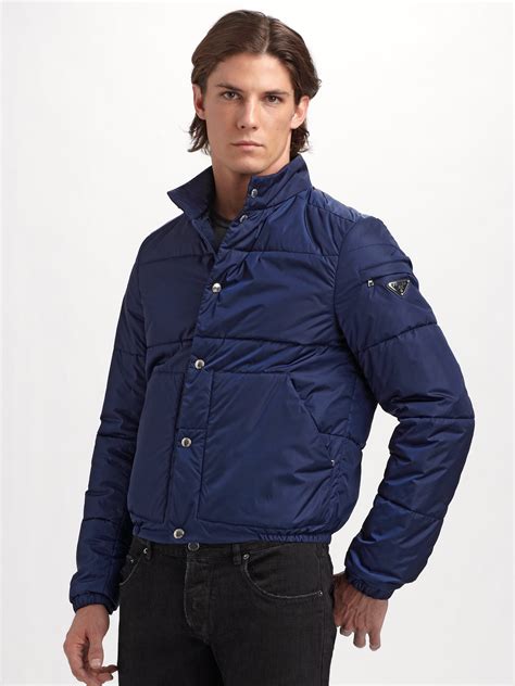 blue prada jacket|prada nylon jacket men.